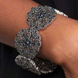 Paparazzi Jewelry Accessories - All in the Details - Blue Bracelet - Vintage